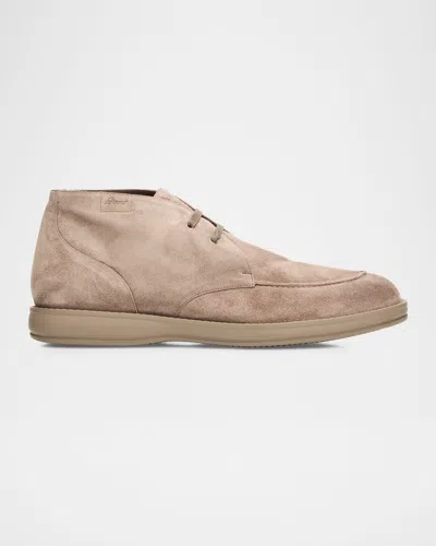 Brioni Men & Apos;s Journey Suede Desert Boots In Animal Print