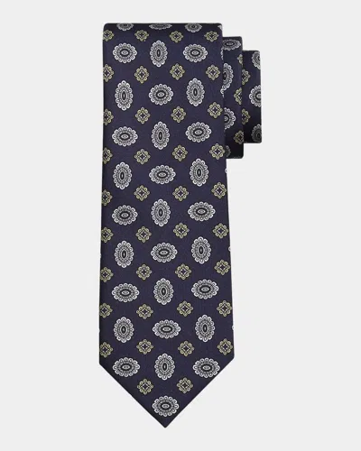 Brioni Men & Apos;s Medallion Silk Tie In Blue