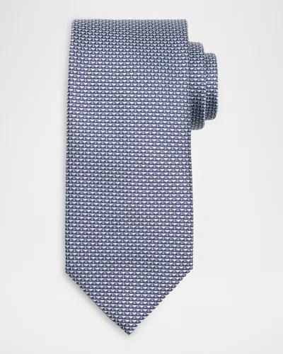Brioni Men & Apos;s Micro Triangle Silk Jacquard Tie In Neutral