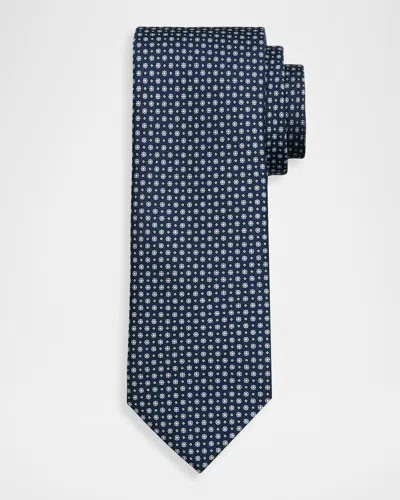 Brioni Men & Apos;s Micro-floral Silk Tie In Neutral