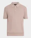 Brioni Sea Island Short-sleeve Polo Shirt In Brown