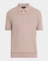 Brioni Men & Apos;s Sea Island Polo Shirt In Shell