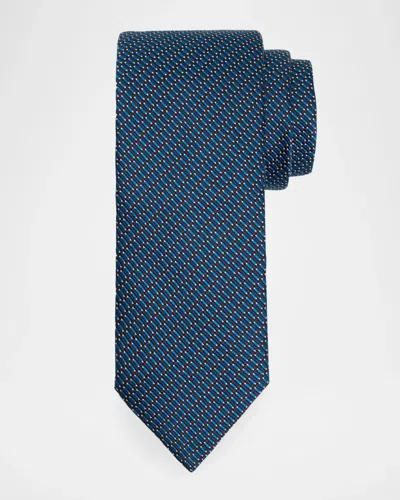 Brioni Men & Apos;s Silk And Cotton Micro Jacquard Tie In Navy