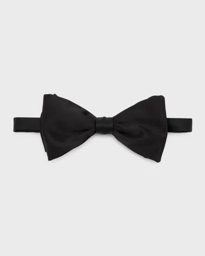 Brioni Men & Apos;s Silk Satin Bow Tie In Black