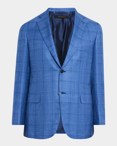 Brioni Men & Apos;s Windowpane Sport Coat In Blue