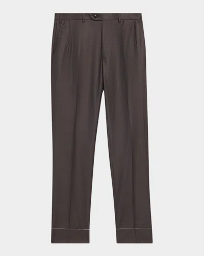 Brioni Men & Apos;s Wool And Cashmere Sharkskin Two-piece Suit In Brown