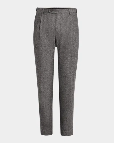 Brioni Men & Apos;s Wool Flannel Trousers In Gray