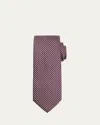 Brioni Men's Bicolor Chevron Silk Tie In Pink