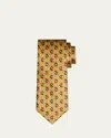 Brioni Men's Bicolor Paisley Silk Tie In Yellow