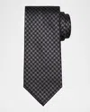 Brioni Men's Bicolor Silk Houndstooth Tie