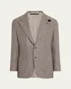 Brioni Men's Brera Cashmere District Check Sport Coat In Brown