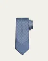 Brioni Men's Broken Chevron Silk Tie In Blue Multi