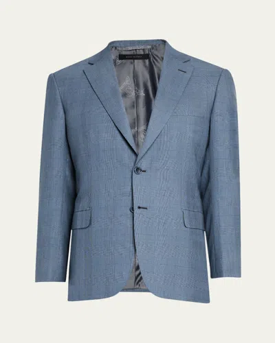 Brioni Men's Brunico Prince Of Wales Suit In Sapphire