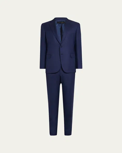 Brioni Men's Brunico Tonal Striped Suit In Navy