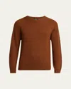 Brioni Men's Cashmere And Silk Knit Crewneck Sweater In Brown