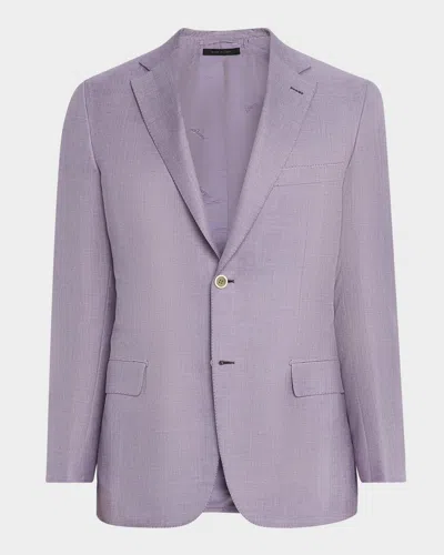 Brioni Men's Cashmere And Silk Single-breasted Sport Coat In Lilac