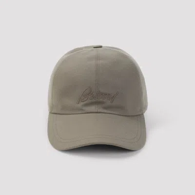 Brioni Men's Cashmere Baseball Cap With Stretch In Green