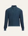 Brioni Men's Cashmere Quarter-zip Sweater In Midnight B