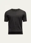 Brioni Men's Cashmere-silk Crewneck Sweater In Gray