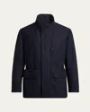 Brioni Men's Cashmere Water-repellent Field Jacket In Blue