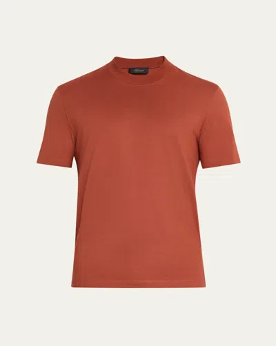 Brioni Men's Cotton And Cashmere Slim-fit Crewneck T-shirt In Pink