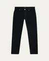 Brioni Men's Cotton Denim Five-pocket Pants In Black