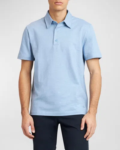 Brioni Men's Cotton Jersey Polo Shirt In Sky Blue