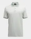 Brioni Men's Cotton Polo Shirt In Aqua