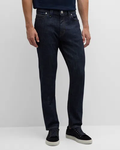 Brioni Men's Dark Wash Straight-leg Jeans In Black
