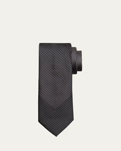 Brioni Men's Degrade Micro-jacquard Silk Tie