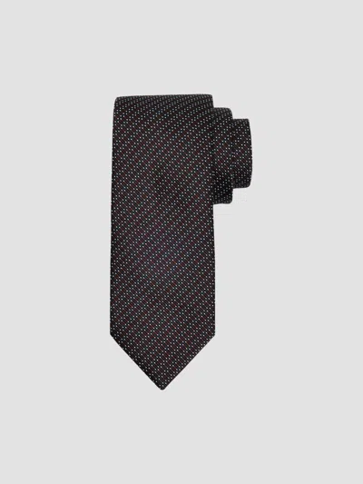 Brioni Men's Geometric Jacquard Silk Tie In Navy