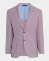 Brioni Men's Herringbone Blazer In Mauve