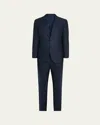 Brioni Men's Herringbone Wool Classic Fit Two-piece Suit In Blue