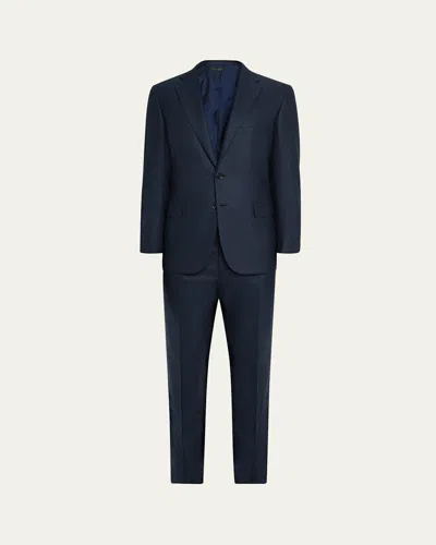 Brioni Men's Herringbone Wool Classic Fit Two-piece Suit In Blue