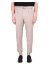 Brioni Cuffed Hem Pleated Front Trousers In Beige