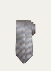 Brioni Men's Jacquard Silk Tie In Gray