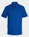 Brioni Men's Jersey Pique Polo Shirt In Nile
