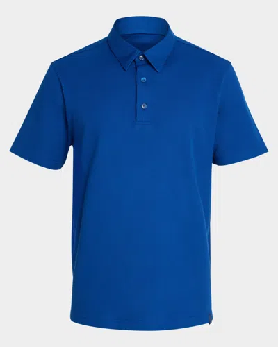 Brioni Men's Jersey Pique Polo Shirt In Nile
