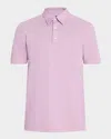 Brioni Men's Jersey Pique Polo Shirt In White Lt P