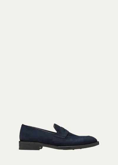 Brioni Bologna Penny-loafer In Blue