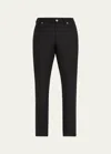 Brioni Men's Meribel Wool Flannel 5-pocket Pants In Black