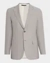 Brioni Men's Micro-check Sport Coat In Pearl