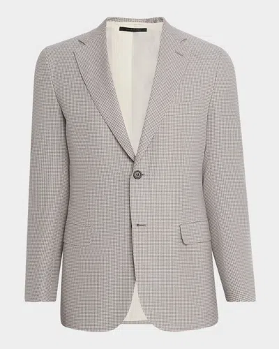 Brioni Men's Micro-check Sport Coat In Pearl