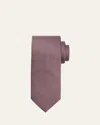 Brioni Men's Micro-jacquard Silk And Cotton Tie In Pink