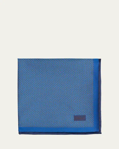 Brioni Men's Micro Jacquard Silk Pocket Square