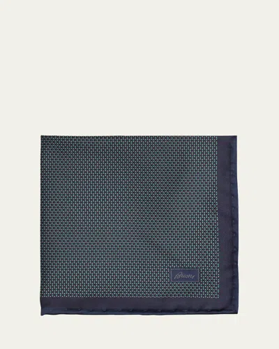 Brioni Men's Micro Jacquard Silk Pocket Square In Multi