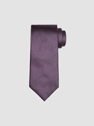 Brioni Men's Micro Jacquard Silk Tie In Purple