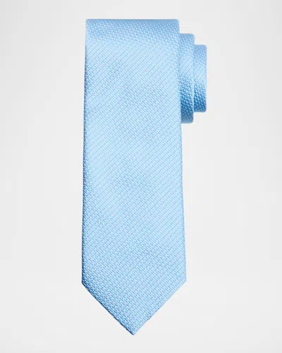 Brioni Men's Micro-neat Silk And Cotton Jacquard Tie