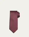 Brioni Men's Micro-woven Silk Tie In Bluered