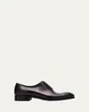 Brioni Men's Milano Leather Oxfords In Black